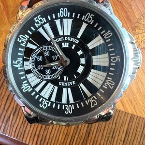 Roger Dubuis Black and Silver Watch